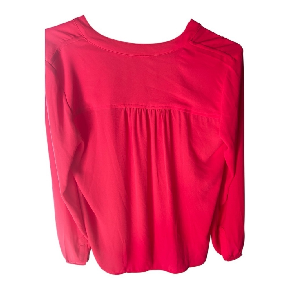 LOFT Vibrant Red Button-Down Blouse - Picture 2 of 4